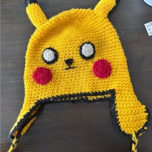 Yellow Pikachu Crochet Character Hat